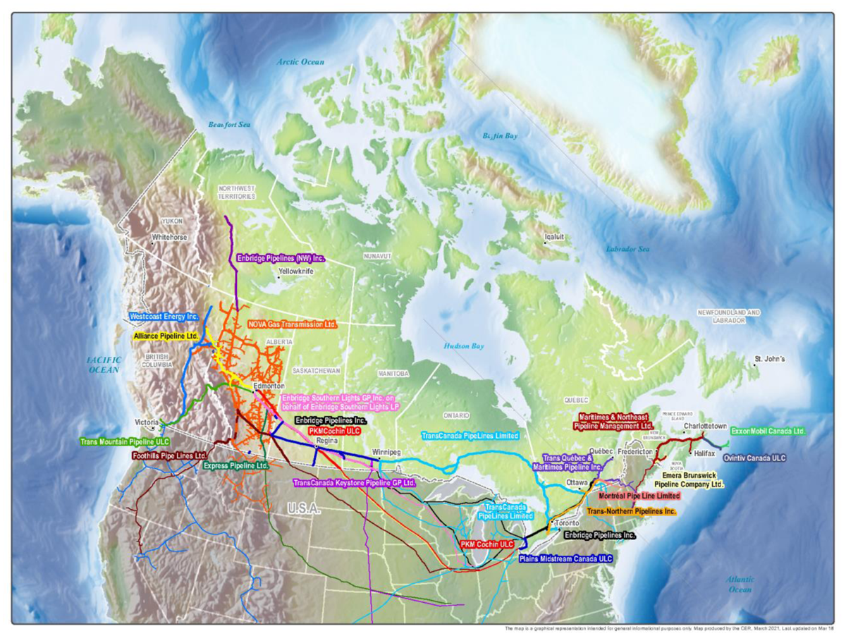 CER-regulated facilities map