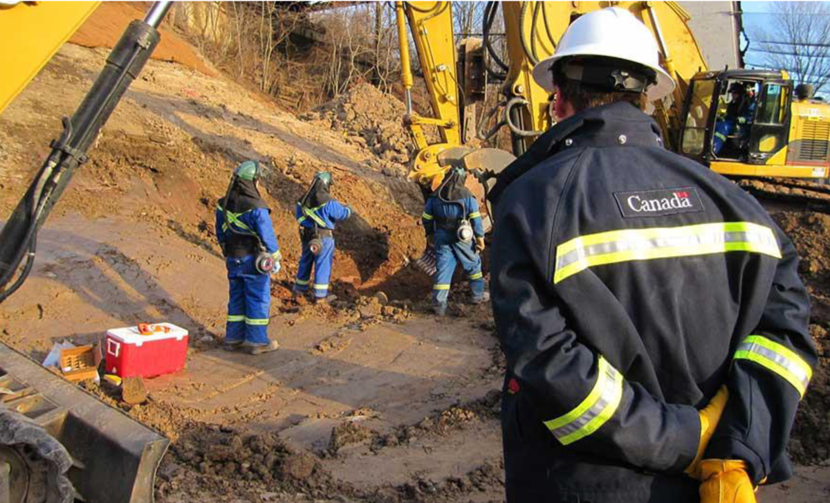 CER inspectors observing construction work