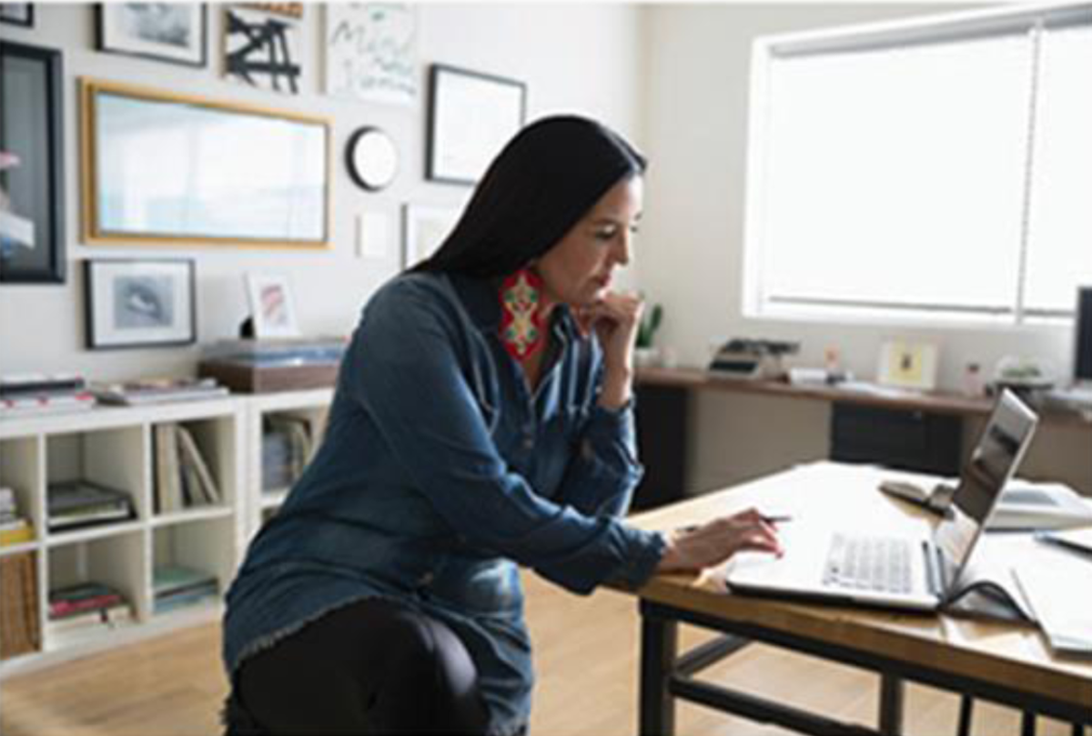 Person working at desk