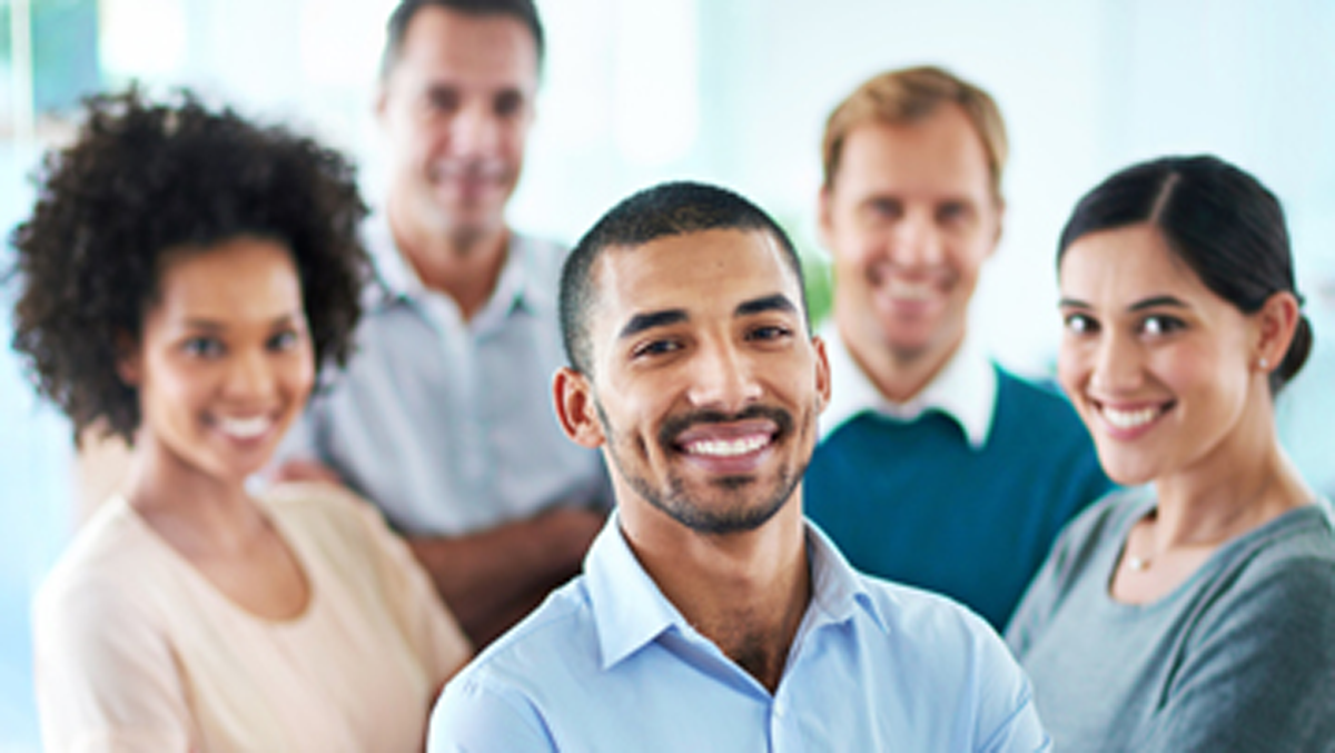 Five people smiling.