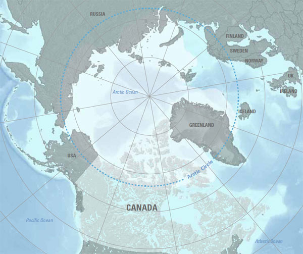 Map of the Arctic