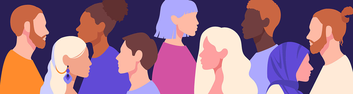 Conception artistique de personnes diverses