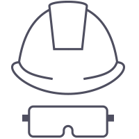 Icône - Casque et lunettes de sécurité
