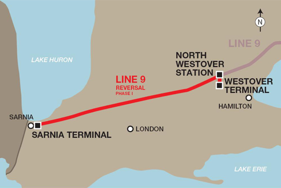 Map of Line&nbsp;9 Reversal Phase&nbsp;I Project