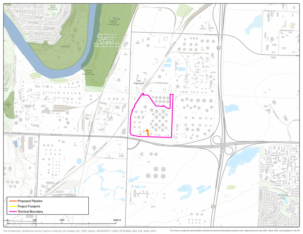 Trans Mountain Pipeline ULC &ndash; Meter Bank 2 Expansion (MB2X) Project map
