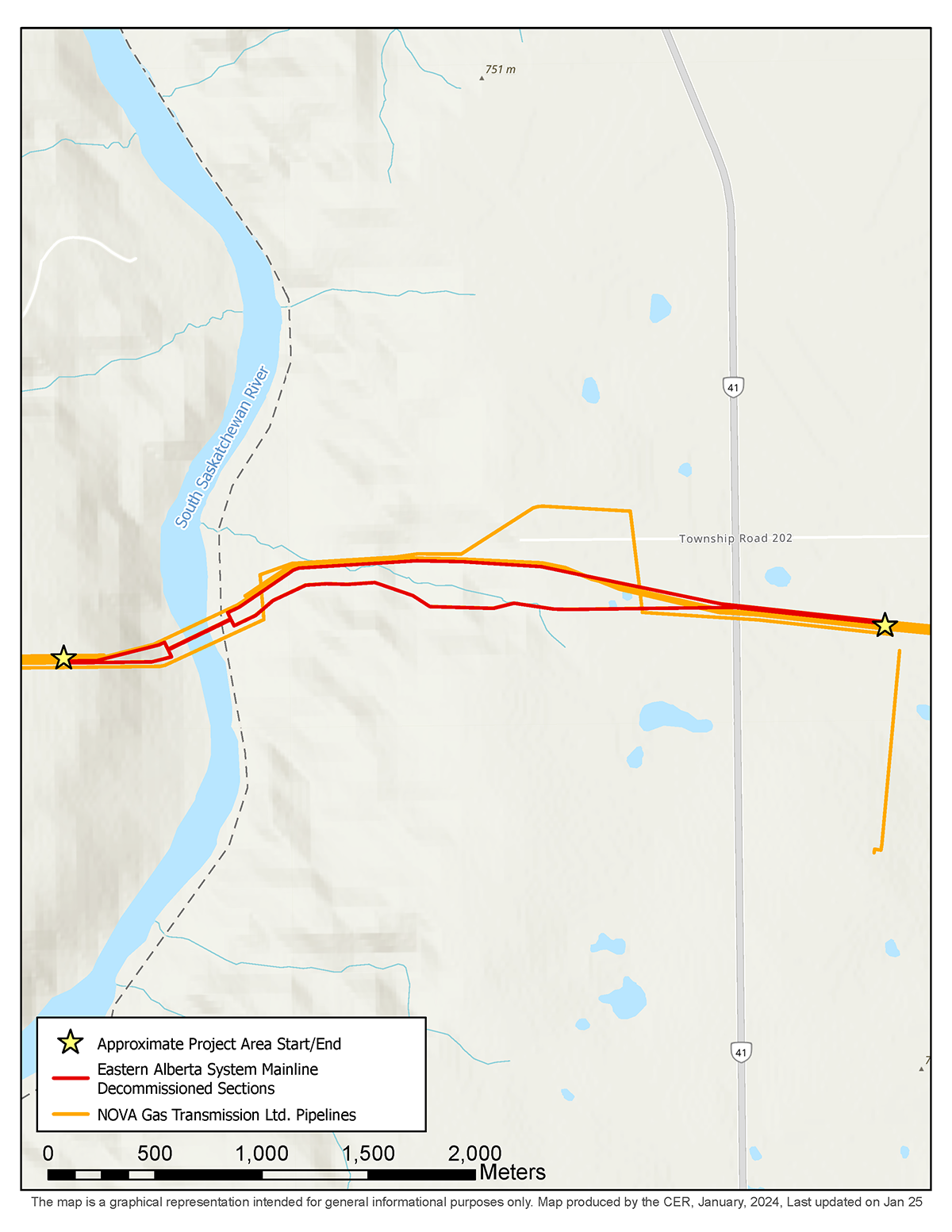 NOVA Gas Transmission Ltd. &ndash; Westcoast Aspen Point Program Project map