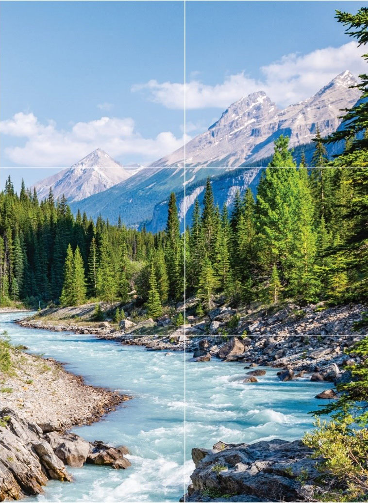 montagne et vallée fluvial