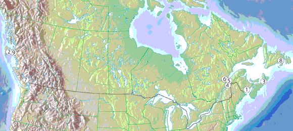 Figure&nbsp;4.1 - Canadian LNG Projects