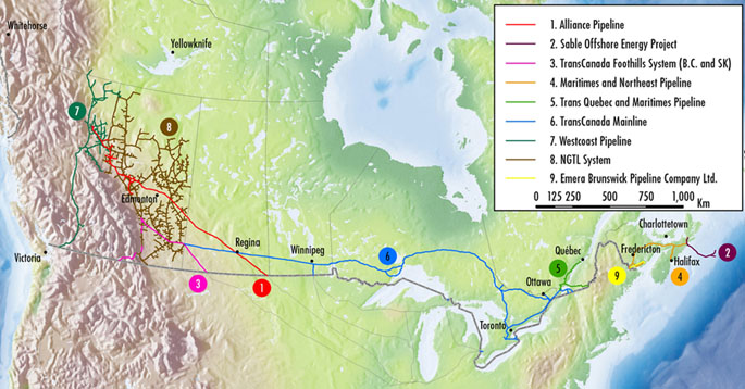 Figure 3: Larger NEB-Regulated Natural Gas Pipelines