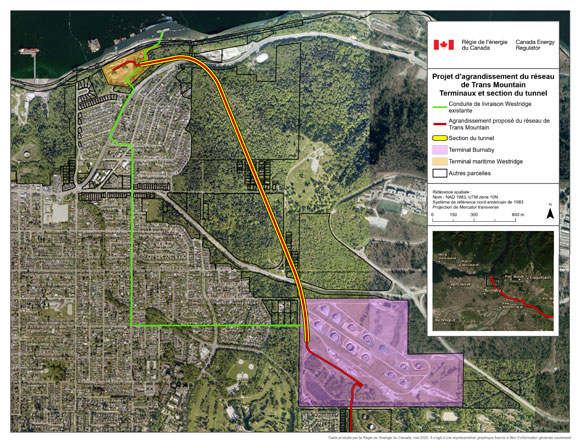 Projet d'agrandissement du réseau de Trans Mountain &ndash; Terminaux et section du tunnel