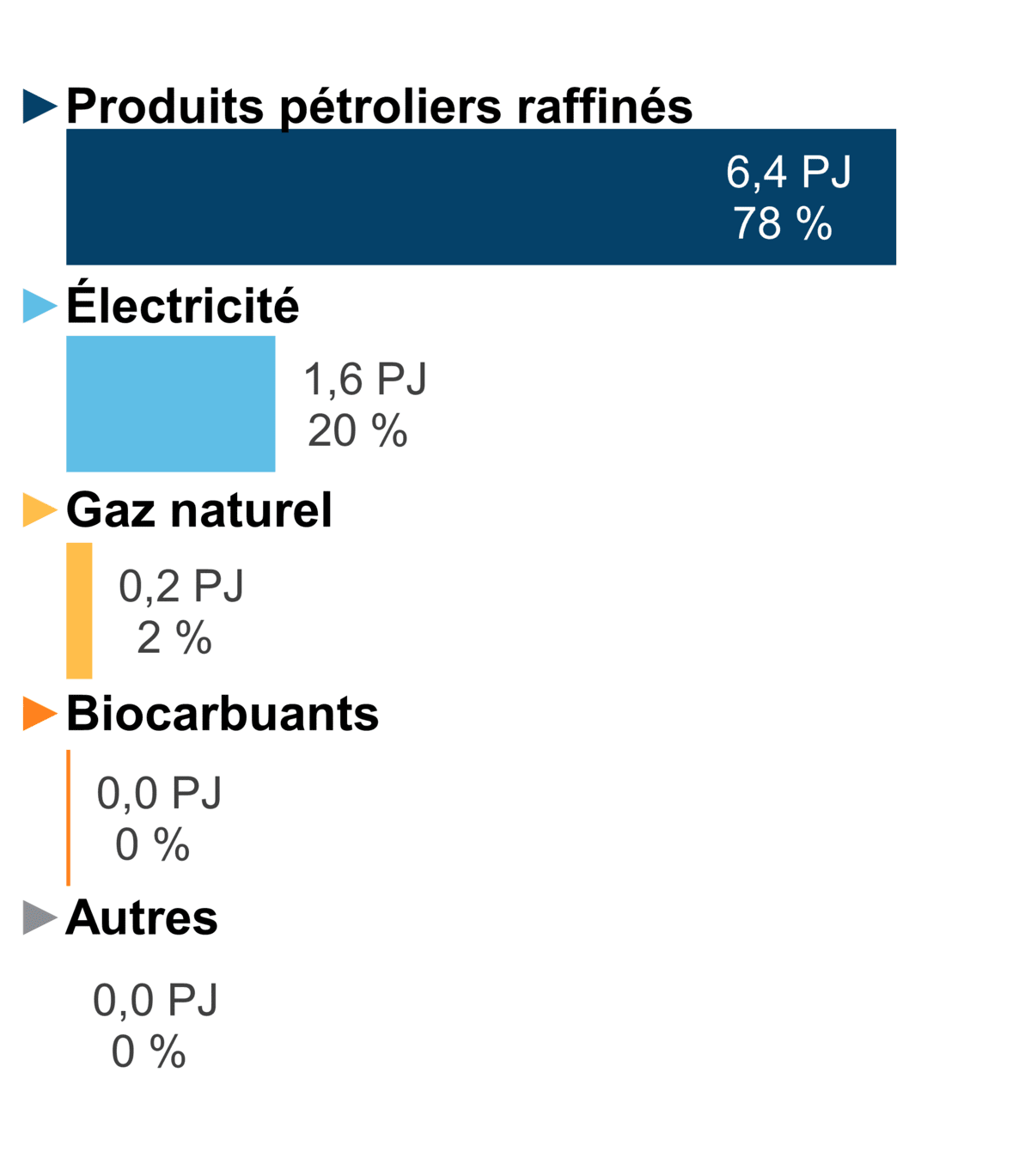 Figure 4 - Demande pour utilisation finale selon le combustible (2020)