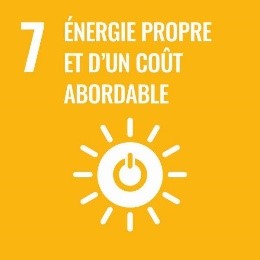 Icône montrant le chiffre 7 et les mots Energie propre et d'un coût abordable