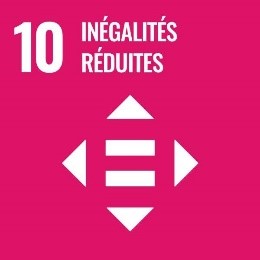 Icône montrant le chiffre 10 et les mots Inégalités réduites